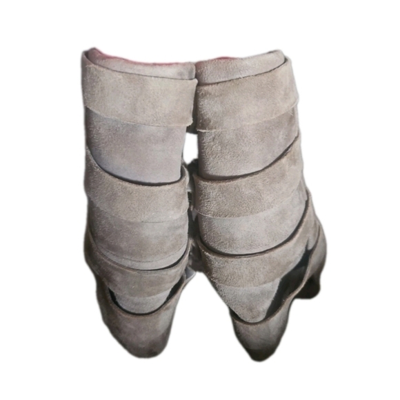 Guess by Marciano Womens Suede Gray Tan PMDAYLEE Buckle Ankle Boots 7 - Picture 5 of 9